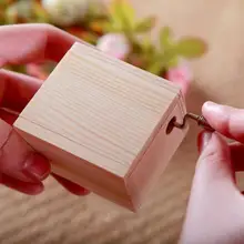 Креативная деревянная мини музыкальная шкатулка DIY механическая рукоятка ремесло Рождественский подарок на день рождения Подарочная Музыкальная Коробка движение