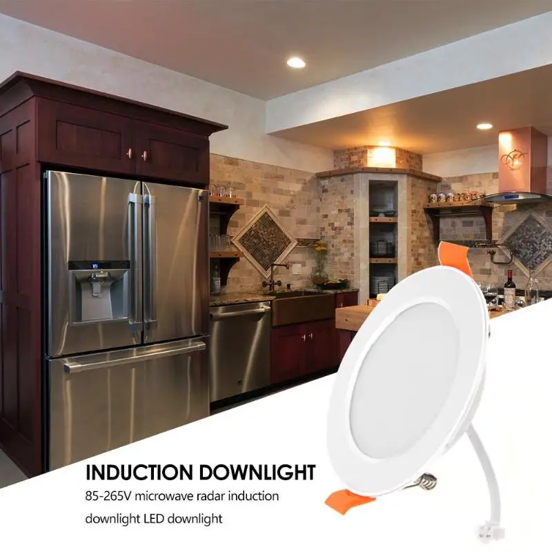 

AC 85-265V SMD 2835 LED Ceiling Down Lamp Radar Human Motion Sensor Balcony Lighting Downlight