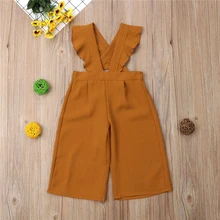 Комбинезон для маленьких девочек от 1 до 6 лет, кружевной комбинезон, боди, штаны, комбинезон