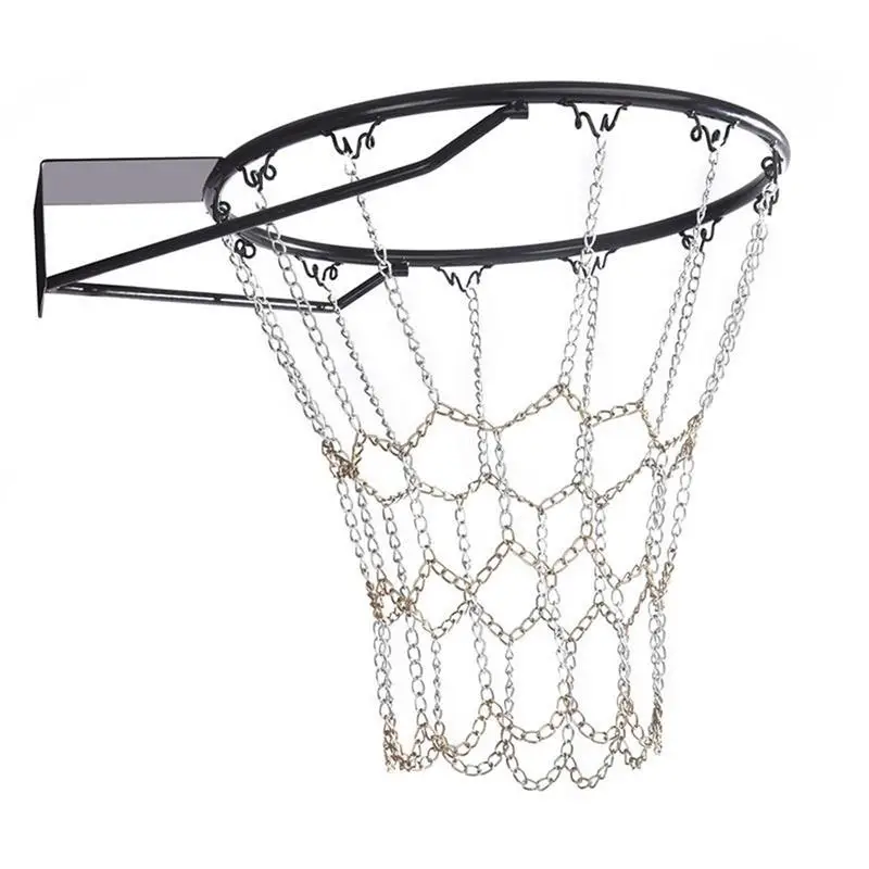 Подвесная корзина сетка спорт тяжелый, гальванизированный стальной подвесная Корзина мяч цель сетка прочный стандартный обруч