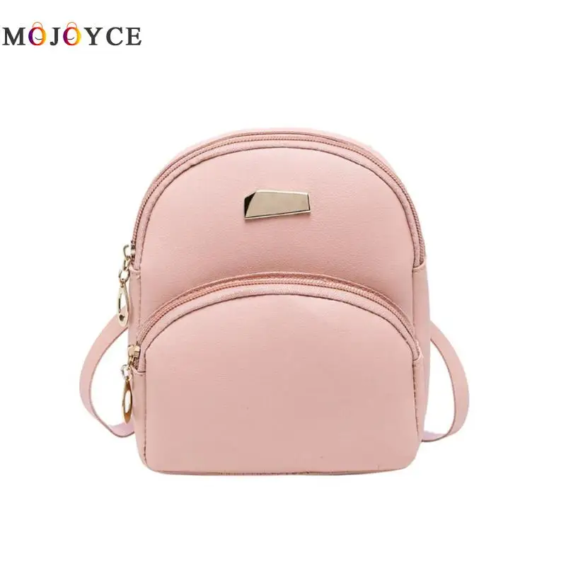 

Fashion Candy Color Small Backpacks Women Satchel PU Leather Shoulder Mini Backpack