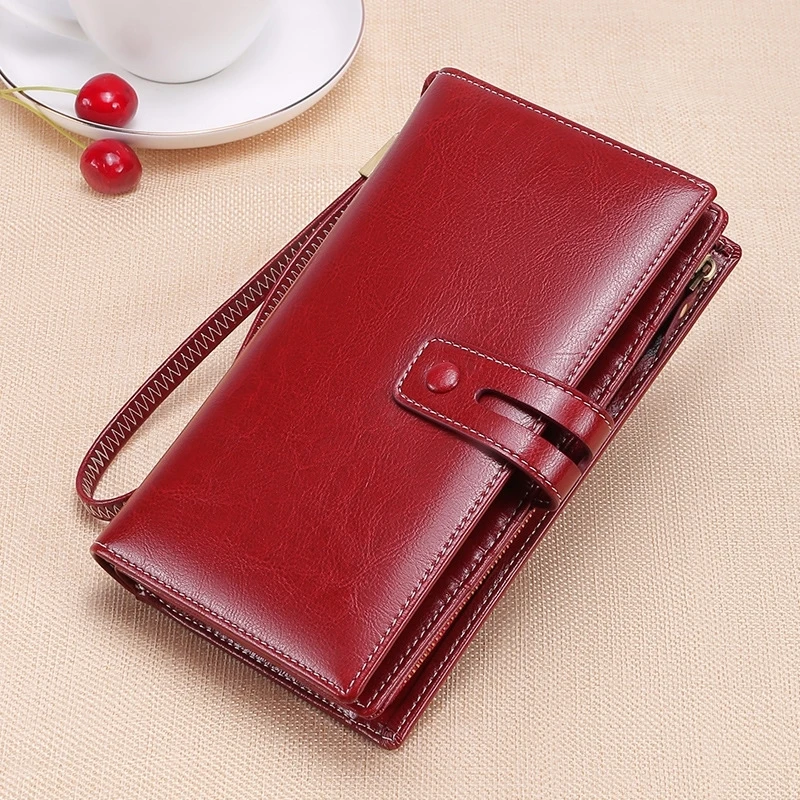 

Rfid Custom Wallet Female Europe And America Ladies Wallet Female Long Zipper Leather Wallet Wallet Large Capacity Clutch Bag