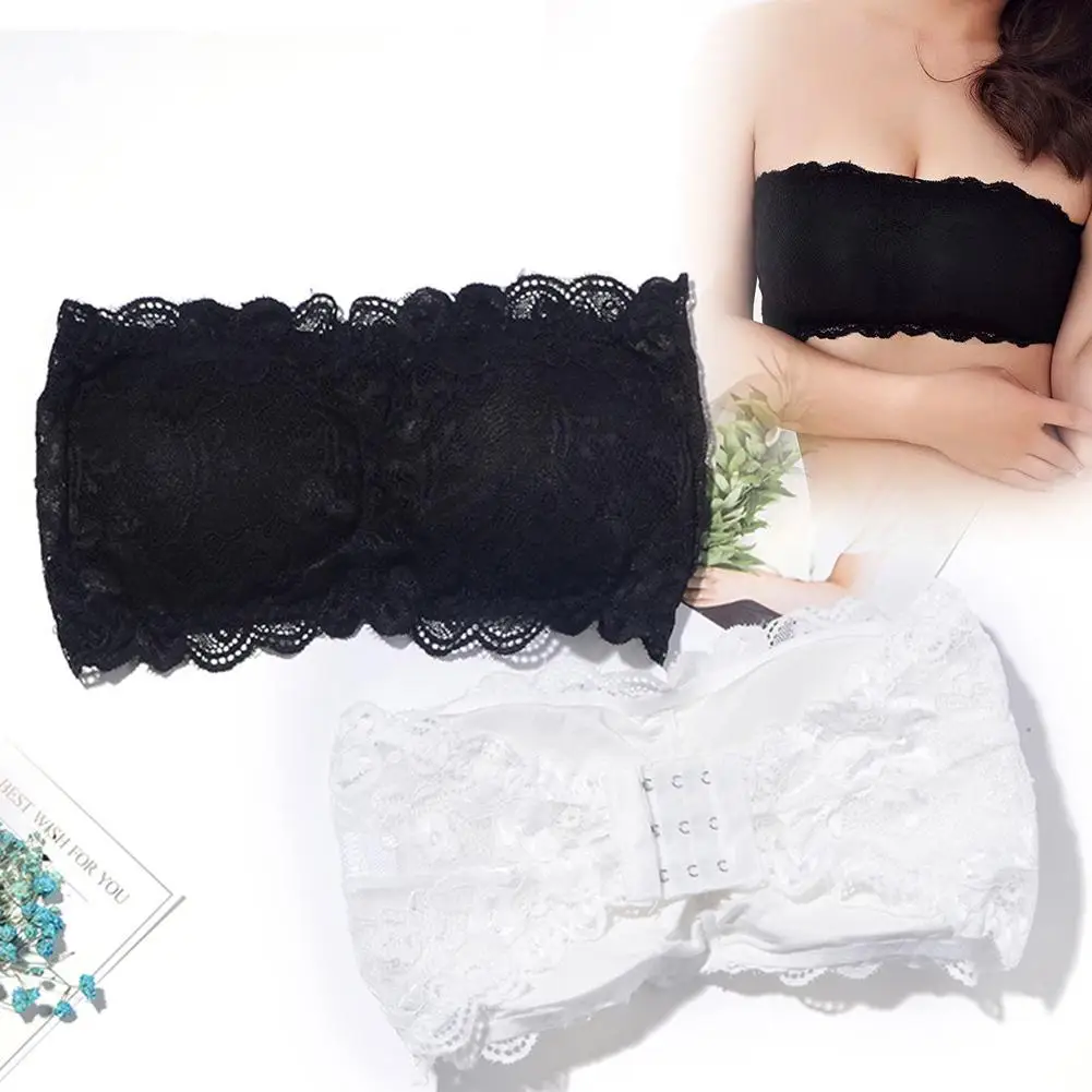 Women's Strapless Seamless Bandeau Bra Top - Padded, Stretch, Sizes S-3XL-322594