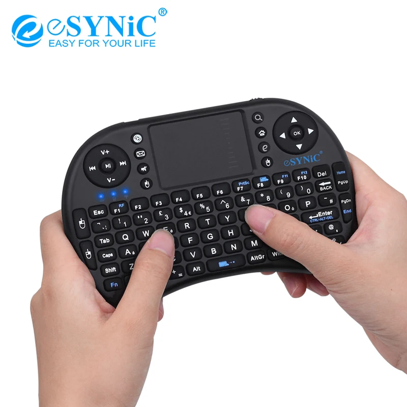 ESYNiC 2 4G мини портативные клавиатуры с беспроводным приемником для пульт