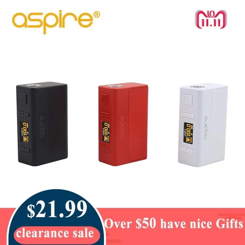 

Electronic Cigarette Mod Aspire NX100 Mod 75W/100W TC Box Mod Compatible with 18650 Battery (Not Include)