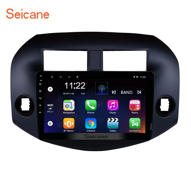 

Seicane 10.1 inch Android 7.1/8.1 Car Radio for 2007-2011 Toyota RAV4 Bluetooth GPS Navigation Support SWC DVR Rearview Camera