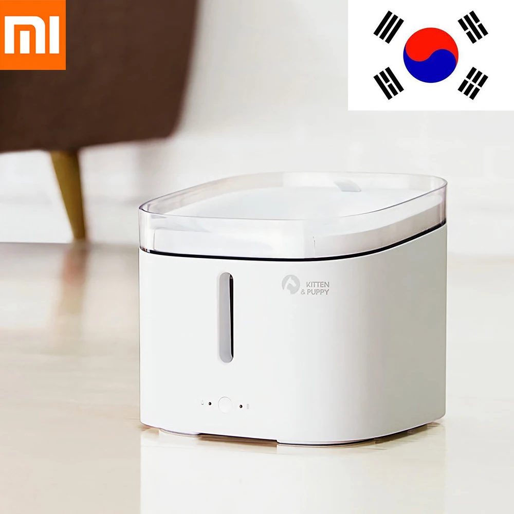 Оригинальный Xiaomi котенок Щенок Pet диспенсер для воды фонтан Автоматическая кошка живая вода 2L электрическая ПЭТ умная собака питьевой чаша