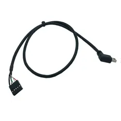 (2-Pack) 50 см 90 градусов левый угол Mini USB папа 5 Pin Материнская плата Женский адаптер Dupont расширенный кабель (Mini USB M/5Pin)