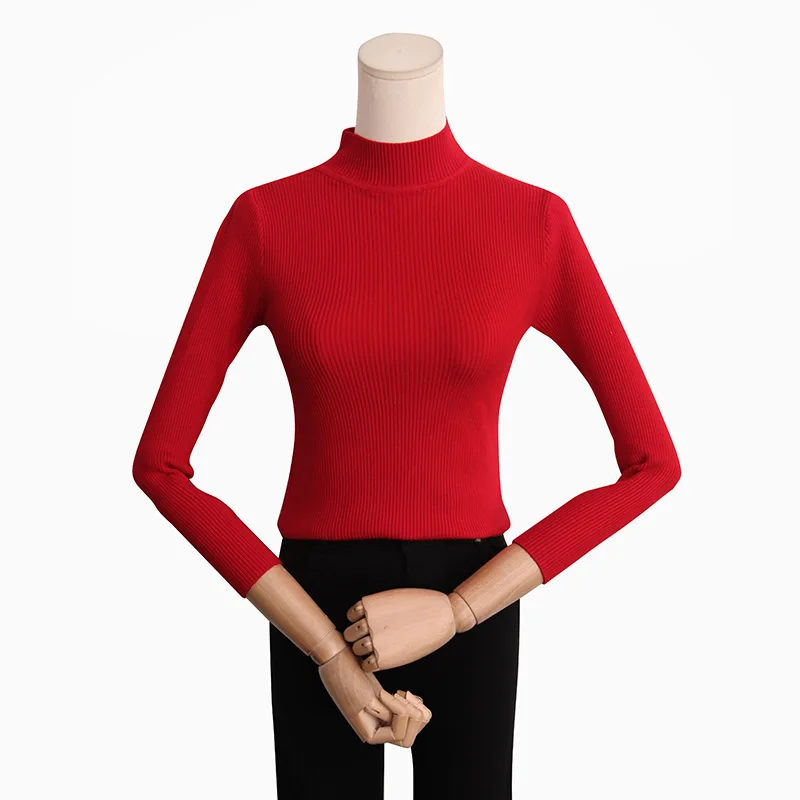  Womens Sweaters 2018 Winter Tops Turtleneck Sweater Women Thin Pullover Jumper Knitted Sweater Pull Femme Hiver Truien Dames Ne