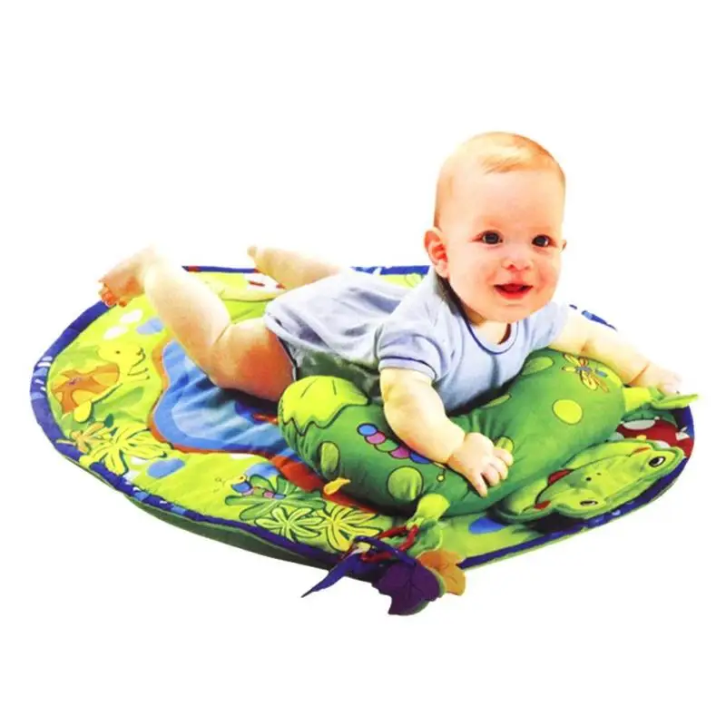 84.5x61cm Baby Play Mat with Pillow Children Cartoon Crawling Mats Soft
