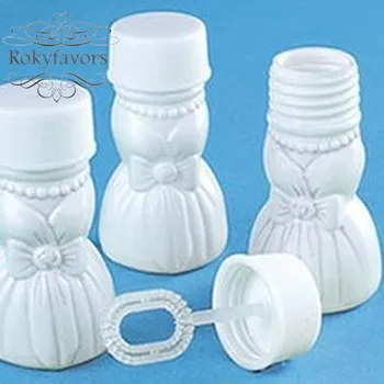 

100PCS Dress Bubble Bottle Bride Bubble Bottle Favors Soap Water Bottles Anniversary Event Party Ideas