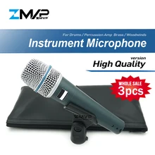 3 шт./лот, Высококачественная версия, суперкардиоидный профессиональный инструмент, микрофон 57A, ударный микрофон, микрофон