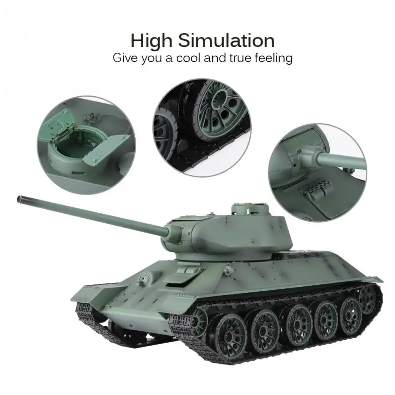 Heng Long 3909-1 rc tank 1/16 Масштаб 2,4 ГГц частота пульт дистанционного управления имитационная модель T-34 rc tank 5,3 версия с usb-кабелем