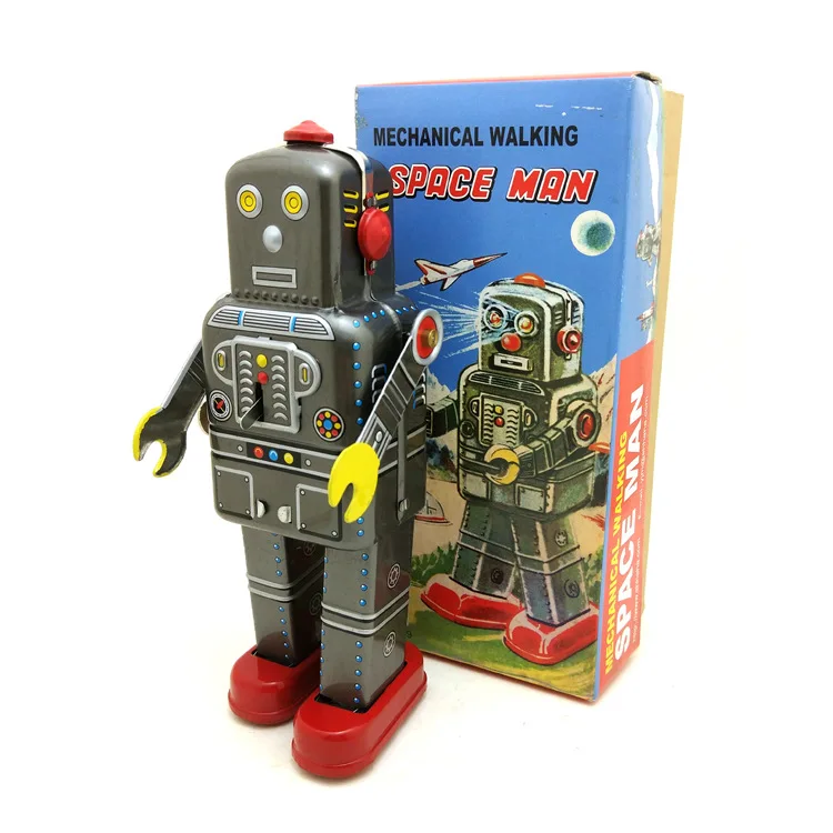 Collection Tin Toys Vintage Iron Metal Wind Up Robots Handmade Animals Toy For Children Baby