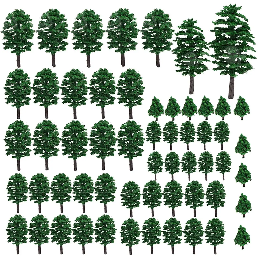 

57Pcs 4-15cm Sandboxie Model Trees Micro Landscape Garden Miniature Decoration Microlandschaft Roadsides Model Building Kits