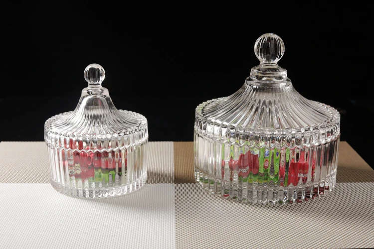 

Family candy jar European style fashion snacks dry glass jar food jewelry storage jar