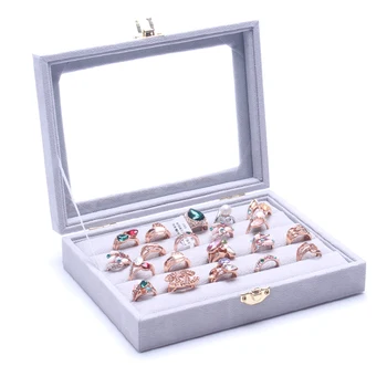 

2015 New Fashion Gray Jewelry Accessories Box jewelry box jewelry storage box princess European Cosmetic/casket Wholesale