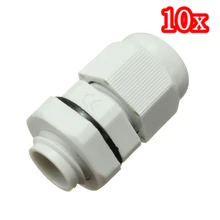 10X M12x1.5 12 мм кабельный сальник компрессионный TRS сальник водонепроницаемый IP68 CE белый пластиковый кабельный сальник коннектор 0x