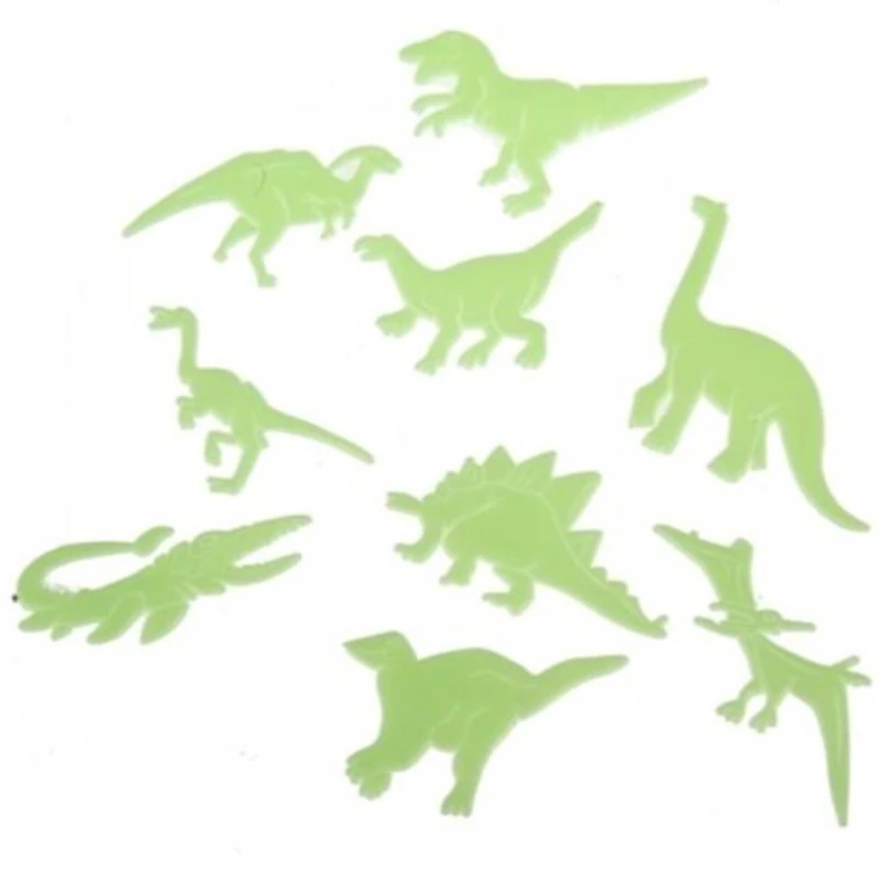 9Pcs Dinosaur Shaped Night Fluorescent Luminous Wall Room PVC Sticker Kid Glow in the Dark Toys 9Pcs Dinosaur Shaped Night Fluorescent Luminous Wall Room PVC Sticker Kid Glow in the Dark Toys