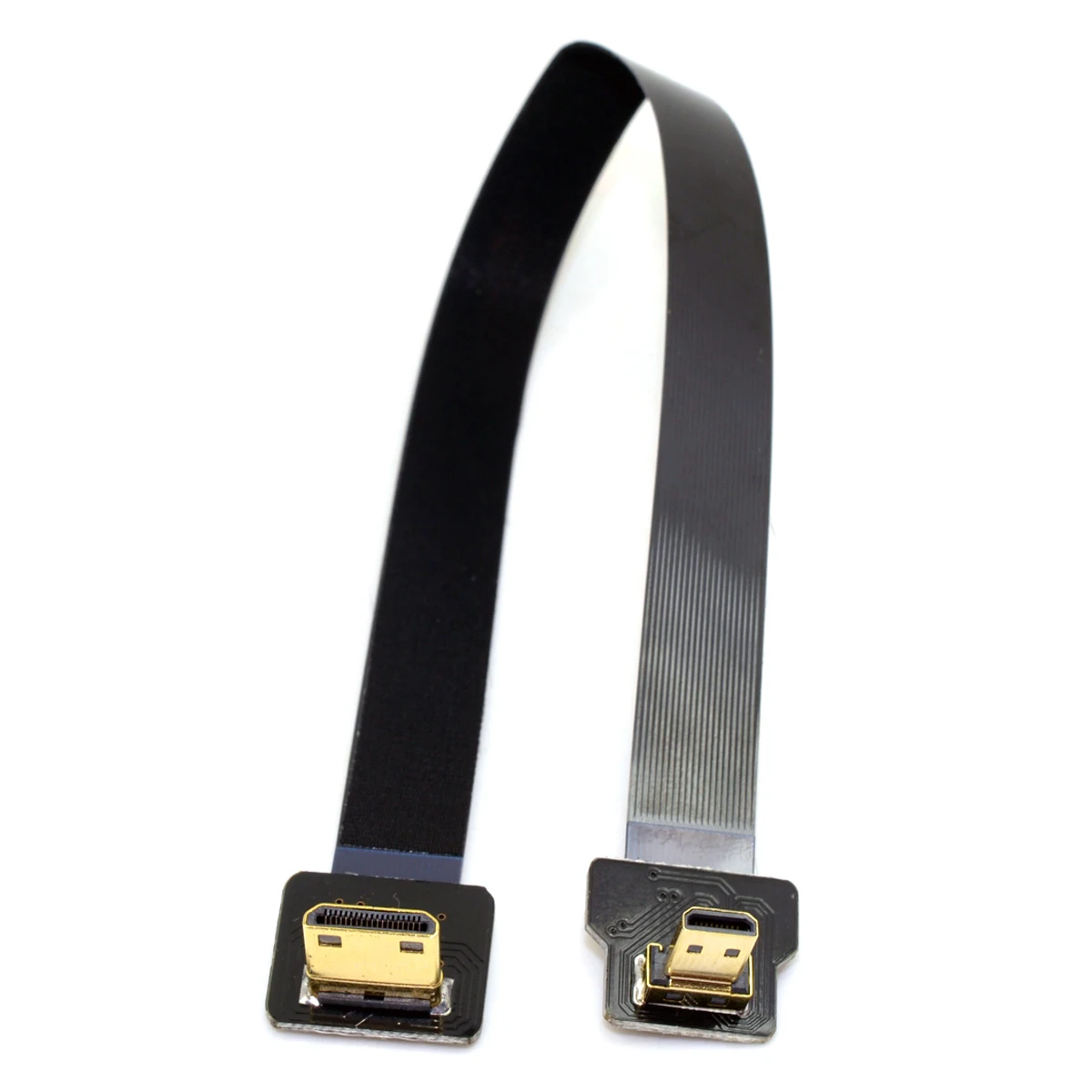 

FPV Micro HDMI Male to Mini HDMI FPC Flat Cable for GOPRO Multicopter Aerial Photography 90 Degree Down Angled 50cm USA