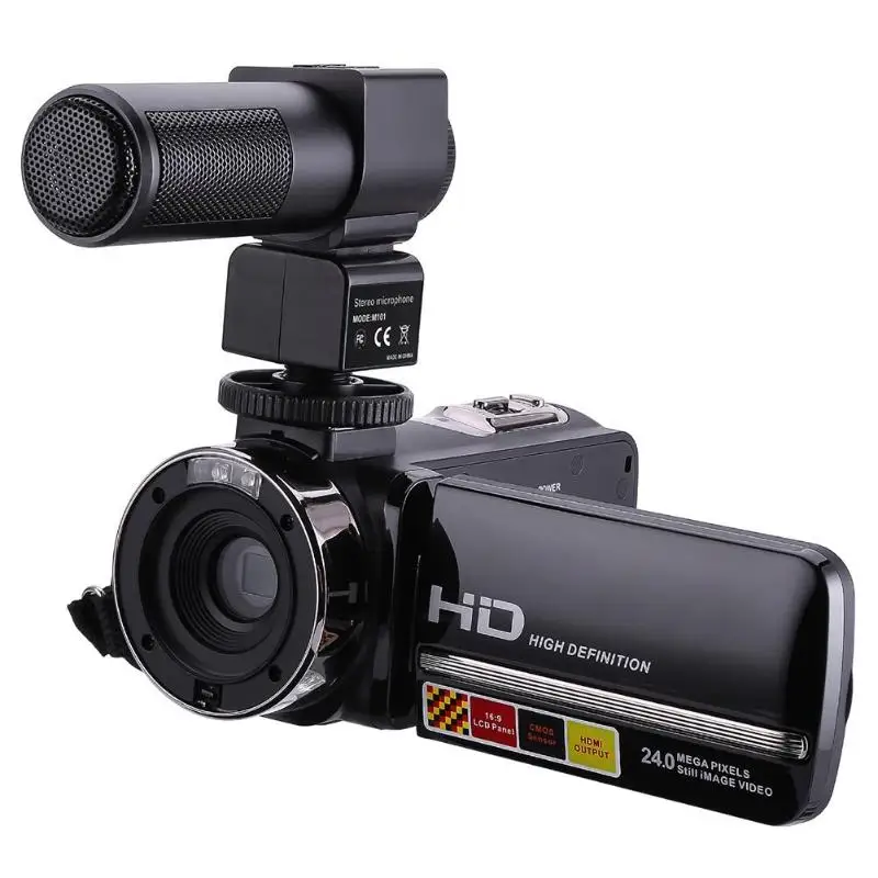 

Infrared Night Vision Camera 1080P 24MP 16X Digital Zoom Video Camera with Microphone 3.0 inch LCD 270 Degree Touch Screen