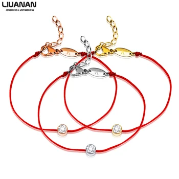 

LIUANAN CZ Charm Bracelets for Women Men Children Lucky Red String Friendship Wish Bracelets Jewelry Gift Adjustable