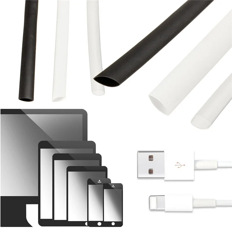 3:1 HQ Heat Shrink Tubing Sleeve For iPhone//iPad//Android Data Charger Line Cable