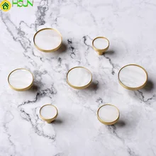 1pc White Round brass+shell cabinet pulls/Kitchen Drawer Cabinet Handle Furniture Knobs Hardware Cupboard Pull mahogany furniture of chinese wood kitchen cabinet rosewood tea cabinet cabinet cupboard multifunctional cabinet cabinet