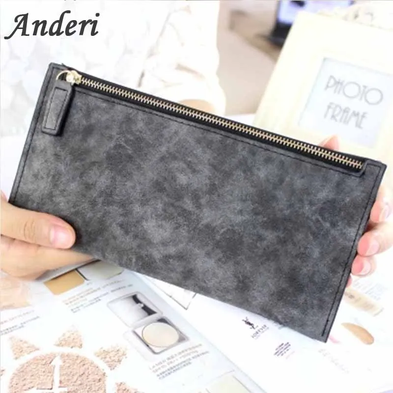 

Anderi womens long wallets female fashion PU leather zipper clutch wallet Coin Purses Mobile Phone Bags Lady Card & ID Holders