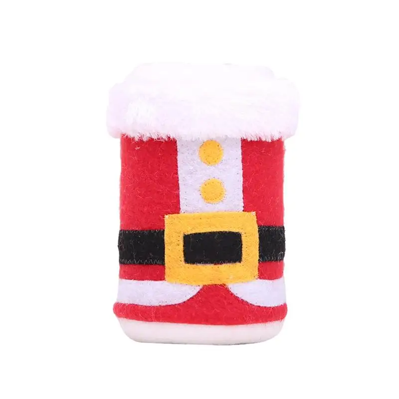 

1PC Santa Belt Resuable Christmas Coke Wine Champagne Beer Bottle Cover Protector for Christmas Decoration Storaging Wine
