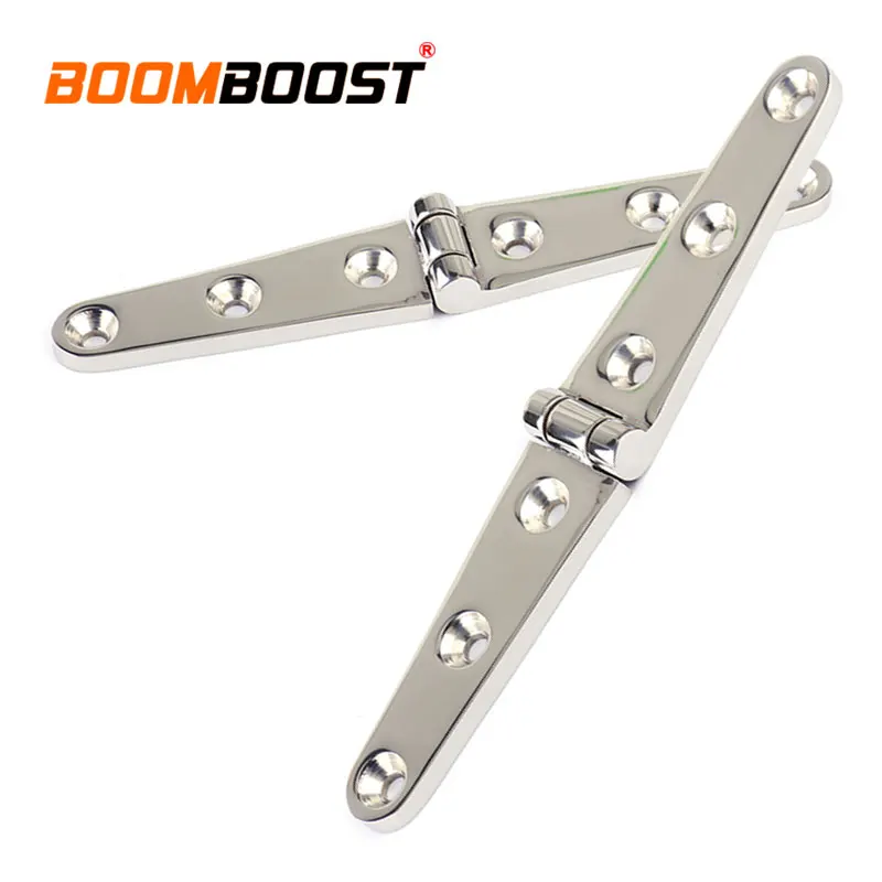 2 PCS/set 6 Inch Six Hole Stainless Steel Strap Hinge Hinges