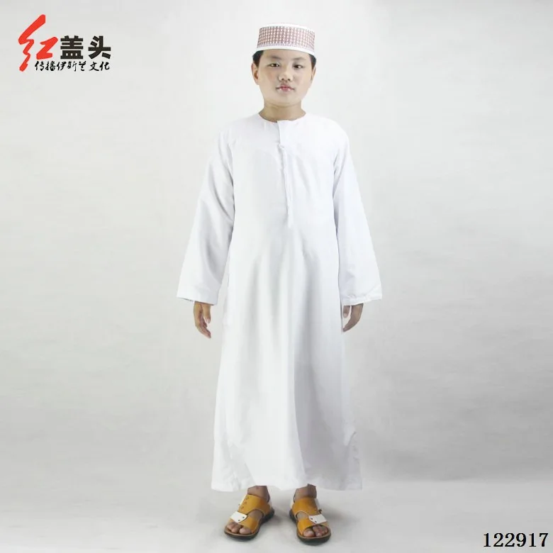 

Eid Mubarak Boys Muslim Modest Robes Summer Kaftan Abaya Prayer Mosque Traditional Clothing Kids Jubba Thobe 80-170CM Costume