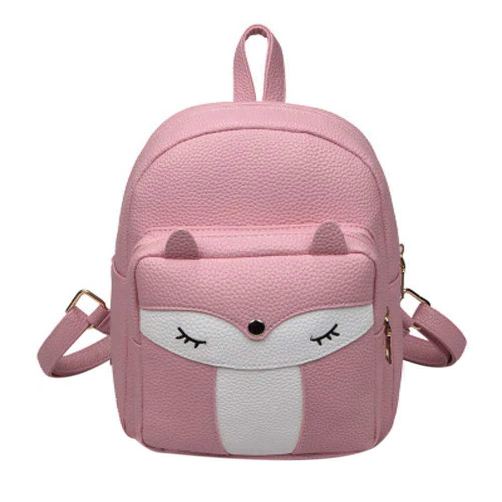##BUY Cute Mini PU Leather BackPack Fox Fashion Backpack Small Daypacks Purse for Girls