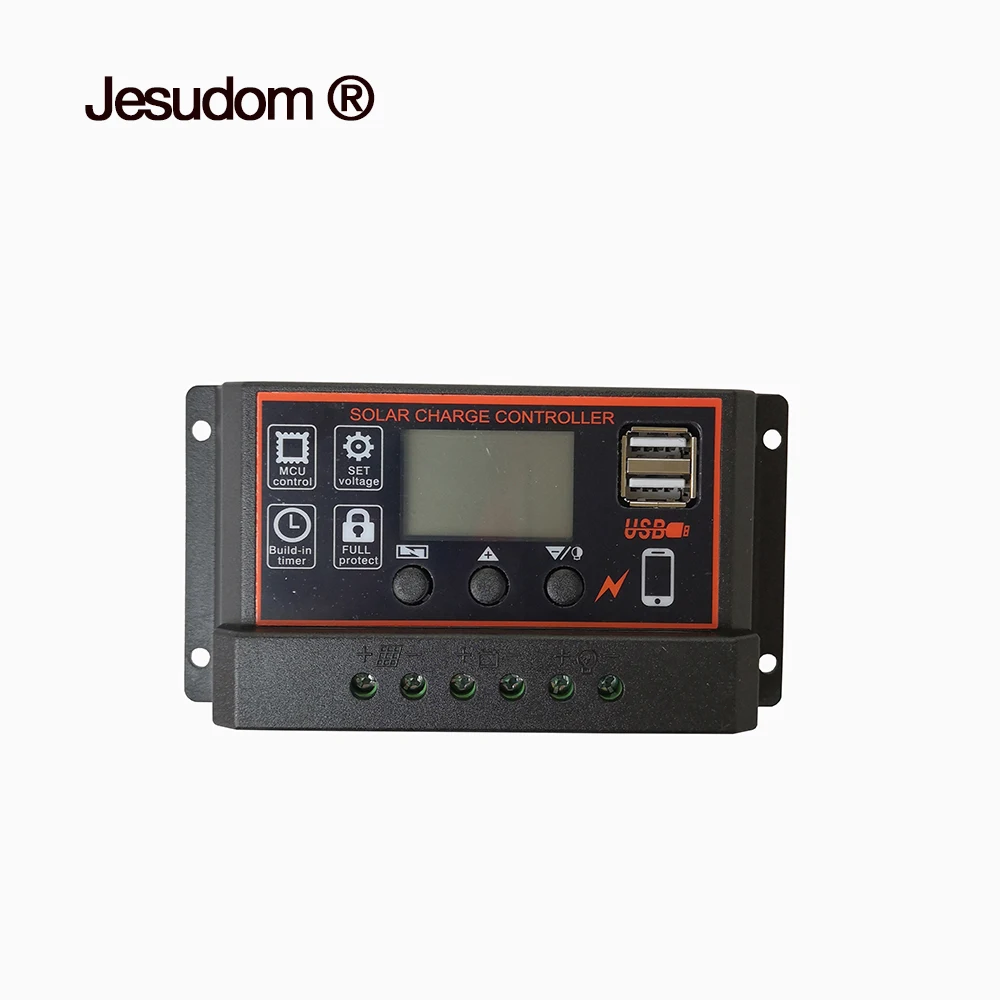60A50A40A30A20A10A PWM солнечный контроллер 12В/24В авто. Аккумуляторная батарея с ЖК
