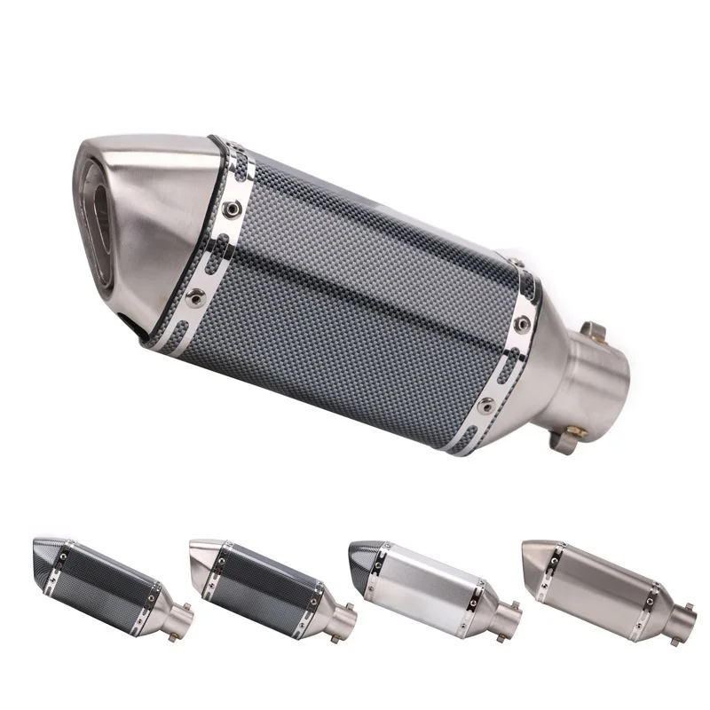 

51mm Motorcycle Exhaust Pipe Muffler Stainless Steel SC GP Racing Project Exhaust Mufflers Carbon Fiber Exhaust Pipe