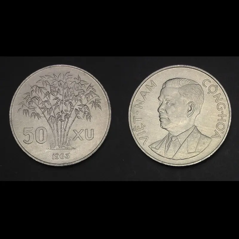 Южная Вьетнам 50 Xu 1963 KM #6 одиночная алюминиевая монета UNC нераспространенная
