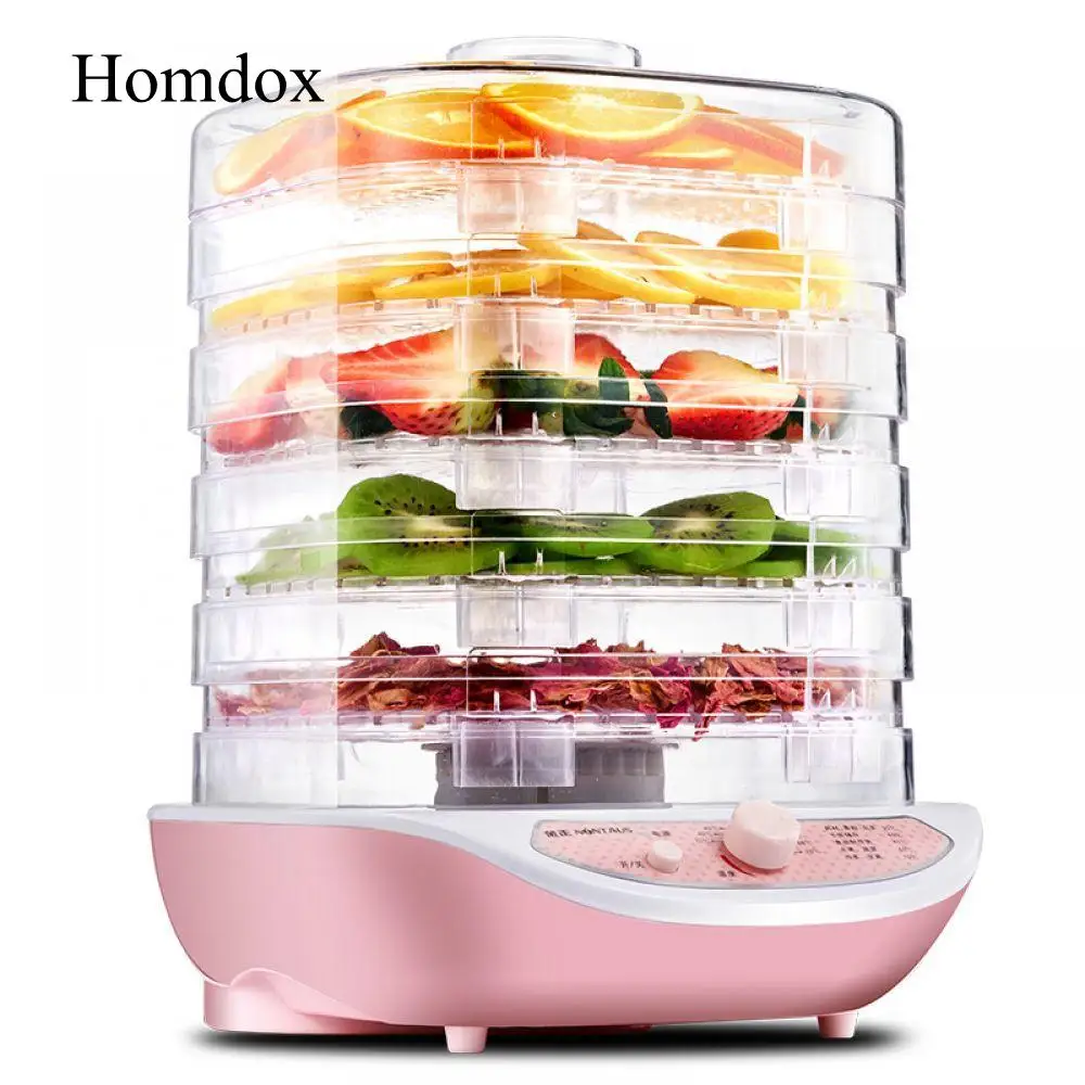 

Dried Fruit Vegetables Herb Meat Machine Household MINI Food Dehydrator Pet Meat Dehydrated 5 trays Snacks Air Dryer EU US