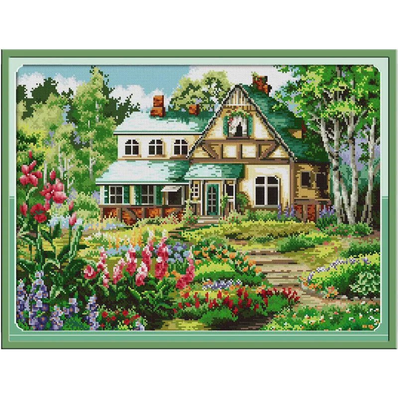 

Leisurely house Diamond Embroidery Full Display Diamond Mosaic Diamond Painting Diamond Embroidery Scenery Home Decoration