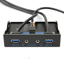 19Pin+ 9Pin 2 Порты и разъёмы usb-хаб USB 3,0 HD аудио Панель Combo кронштейн адаптер для рабочего внутренний 3," FDD Floppy Bay