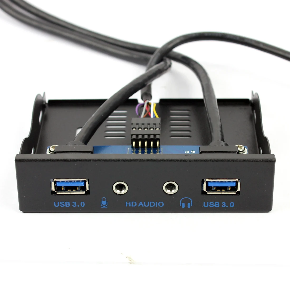 

19Pin+9Pin 2 Port USB Hub USB 3.0 HD Audio Front Panel Combo Bracket Adapter For Desktop Internal 3.5" FDD Floppy Bay