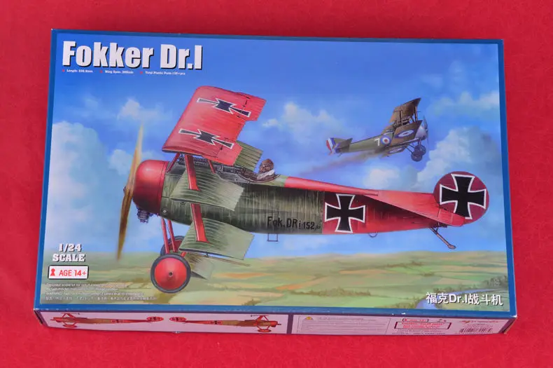 Самолет Trumpeter 62403 1/24 Fokker Dr.I бомбардировщик с пластиковой моделью самолета|Наборы