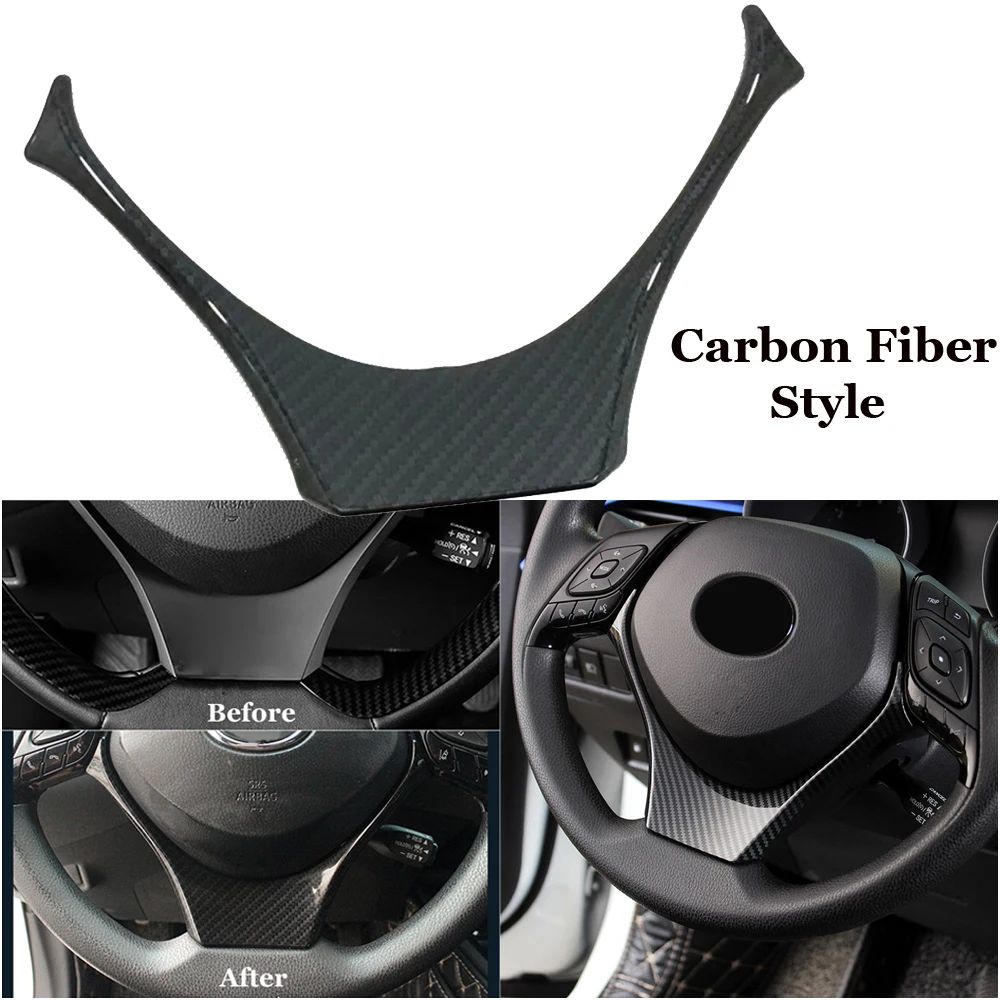 

Fits For Toyota C-HR CHR 17-18 Replace Steering Wheel Panel Garnish Cover Trim