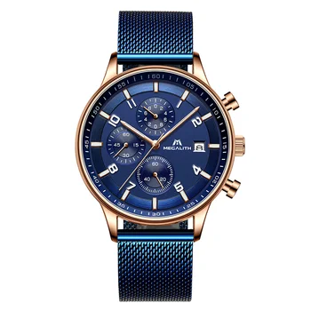 

MEGALITH New Fashion 2019 Watches Men Stainless Steel Mesh Band Quartz Sport Watch Chronograph Men'S Wrist Watches Clock Men