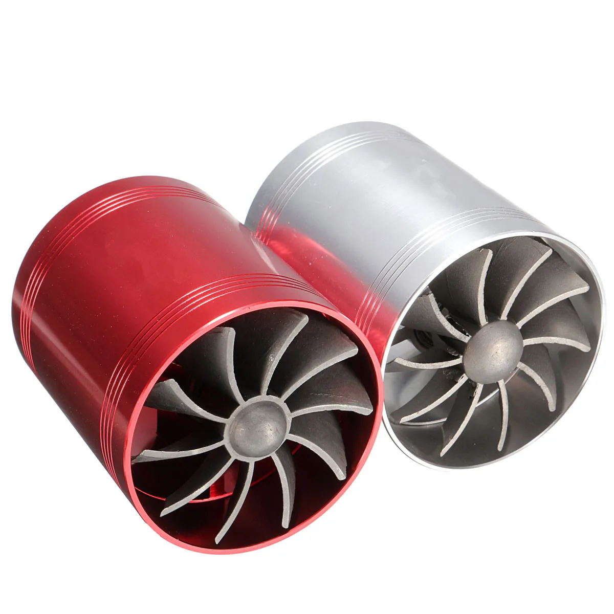 

68mm x 56m Car Turbo Supercharger Charger Turbocharger Air Filter Intake Dual Fan Fuel Gas Saver Turbonator For Turbine MV77942B