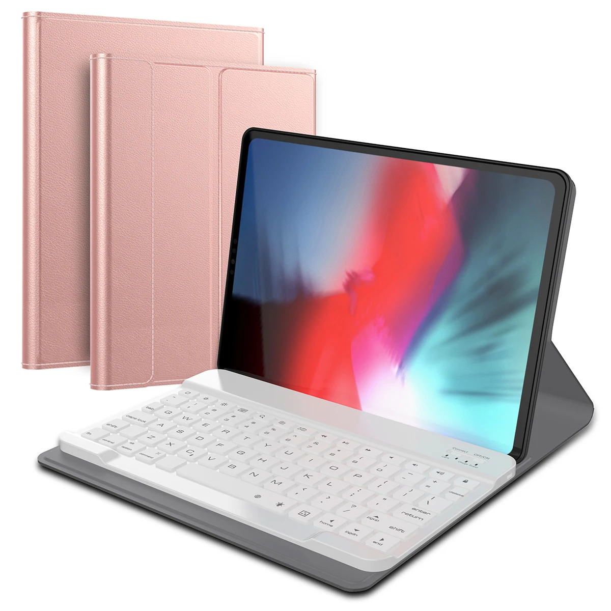 

For iPad Pro 12.9 Inch 2018 Tablet Case with Wireless USA Keyboard PU Leather Keyboard Tablets Case For iPad Pro 2018 Cover