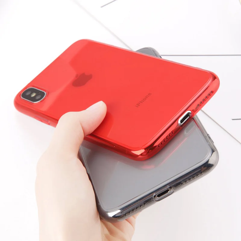 Fundas de teléfono transparentes Ottwn para iPhone 6X6 S 7 8 Plus funda de silicona suave TPU bonito Color caramelo transparente para fundas de iPhone 8 Fundas de teléfono transparentes Ottwn para iPhone 6X6 S 7 8 Plus funda de silicona suave TPU bonito Color caramelo transparente para fundas de iPhone 8