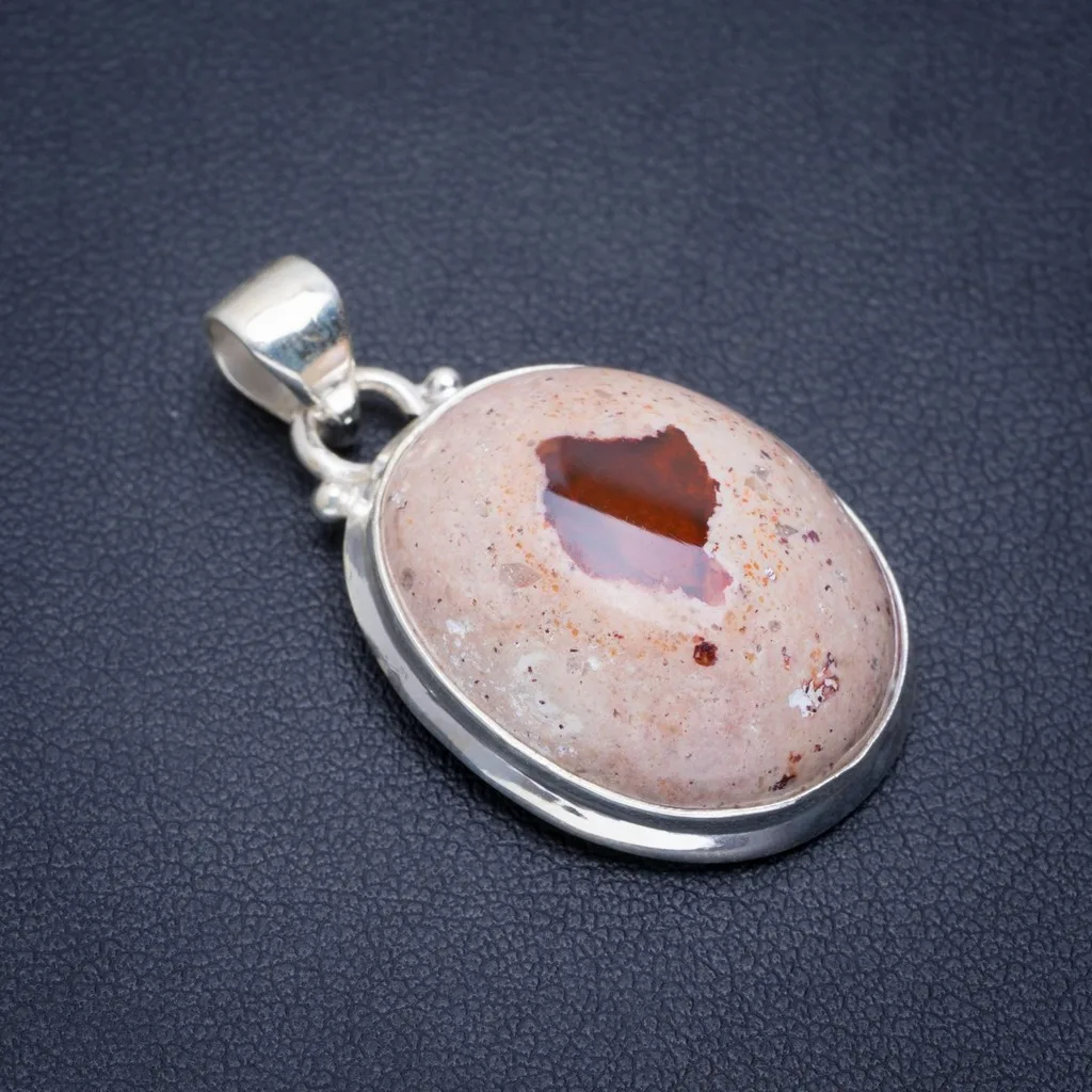 

Natural Mexican Opal Handmade Unique 925 Sterling Silver Pendant 1.5" A1567