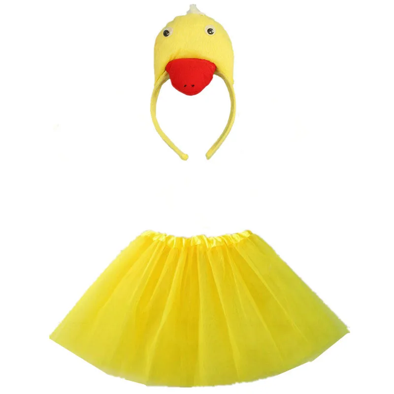 White Duck Cosplay Animals Costume Headband Bow Tail Paws Tutu Skirt Set Kids Children Girl Party Props Halloween Christmas White Duck Cosplay Animals Costume Headband Bow Tail Paws Tutu Skirt Set Kids Children Girl Party Props Halloween Christmas