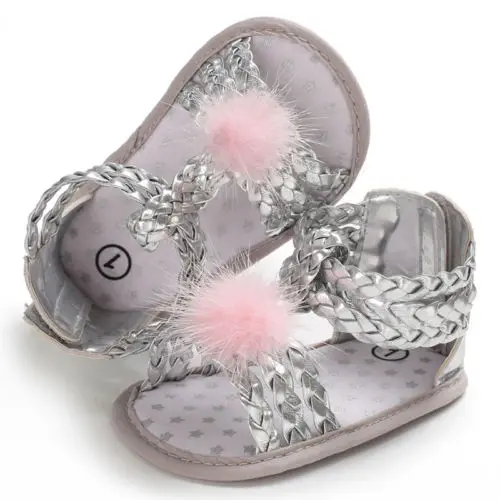 Милые сандалии высокого качества для новорожденных девочек; сандалии с мягкой подошвой для младенцев; Летняя обувь с бантом; стильные сандалии принцессы для девочек