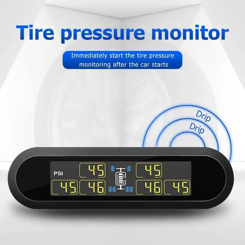 

ABS IP67 waterproof with 6 sensors of Careud T650 solar TPMS wireless tire pressure monitoring system automatic alarm120*45*34mm